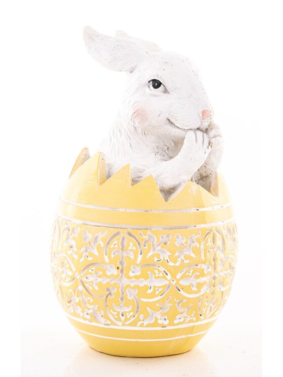 MIAhome MIAhome Figurka króliczek w skorupce PISANKI Pomarańczowy