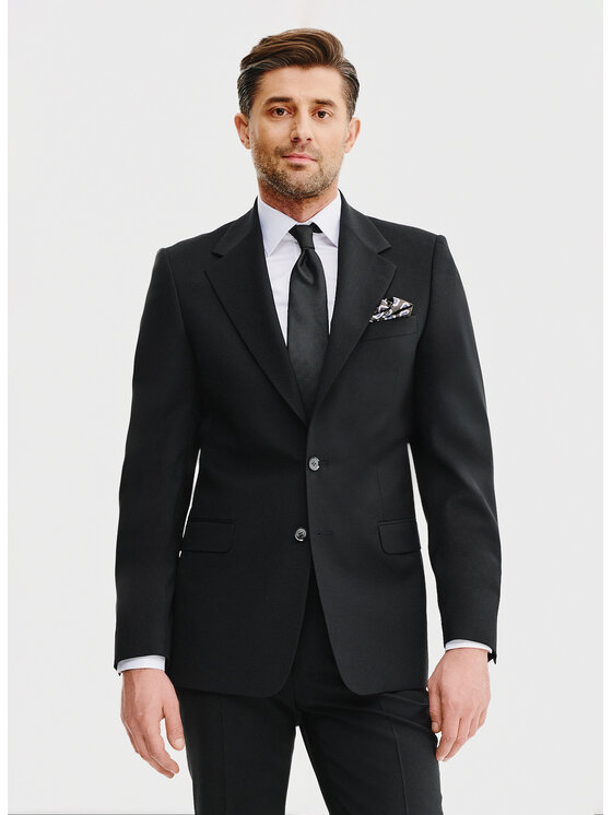 Pako Lorente Pako Lorente Marynarka P25SP-3G-029 Czarny Slim Fit