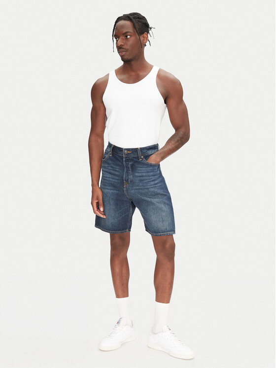 Jack&Jones Jack&Jones Džinsiniai šortai Tony 12269517 Tamsiai mėlyna Loose Fit