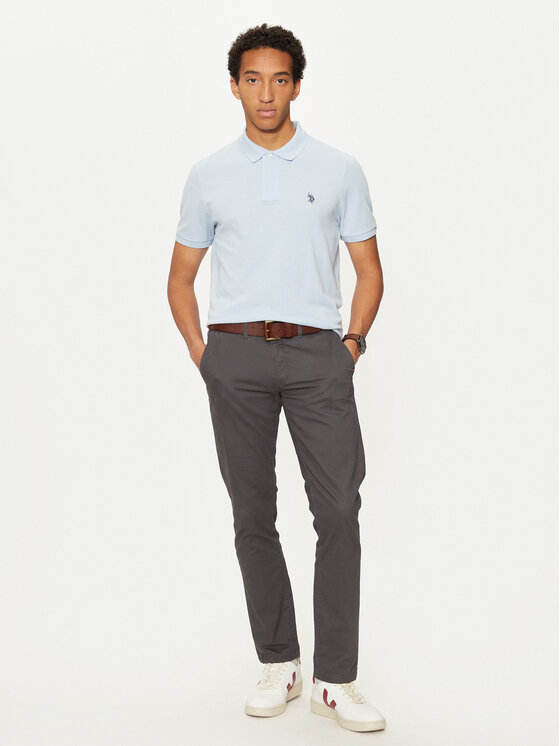 U.S. Polo Assn. U.S. Polo Assn. Polo MUP3312 Błękitny Regular Fit