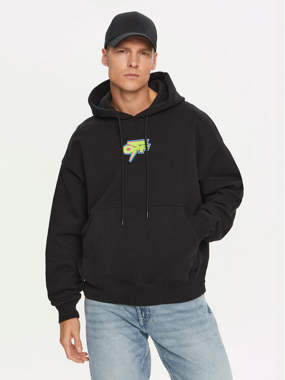 Off-White Mikina OMBB085F22FLE0041070 Čierna Regular Fit