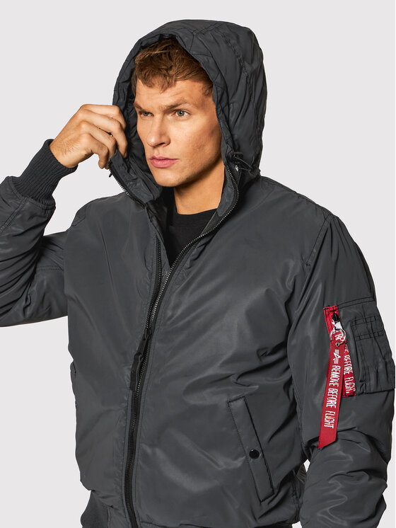 Alpha Industries Alpha Industries Prehodna jakna Ma-1 Reflective 118115 Črna Regular Fit