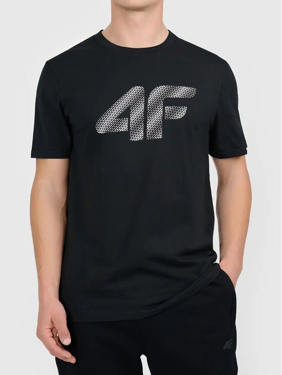 4F 4F T-Shirt 4FWAW26TTSHM3579 Czarny Active Fit