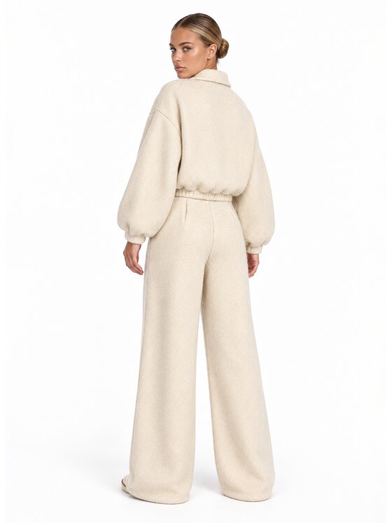 Love Saints Love Saints Komplet bluzka i spodnie L26WF-KA-K12 Beżowy Oversize