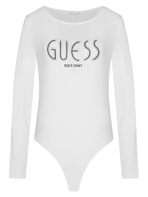 Guess Guess Bodijs W5YP05 K68D2 Balts Slim Fit