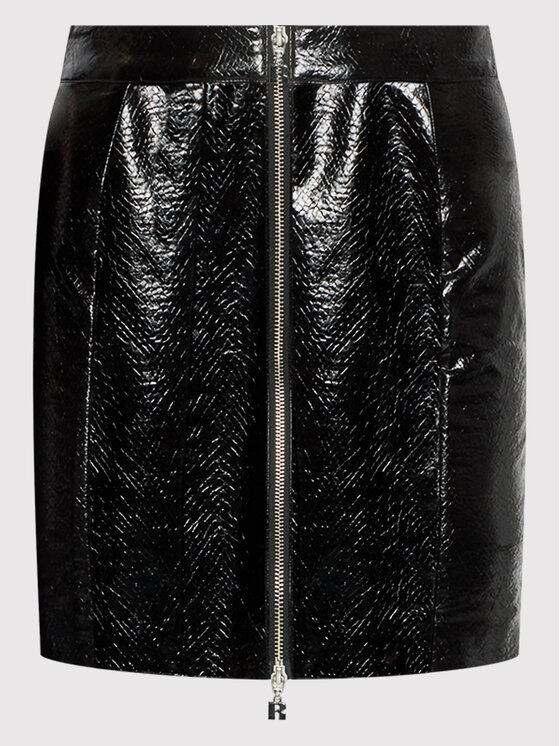 ROTATE ROTATE Rock aus Kunstleder Kari RT408 Schwarz Slim Fit