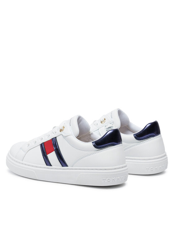 Tommy Hilfiger Tommy Hilfiger Снікерcи Flag Low Cut Lace-Up Sneaker T3A9-33538-1351 S Білий