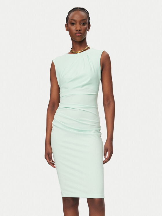 Rinascimento Rinascimento Koktel haljina CFC0127683003 Zelena Slim Fit