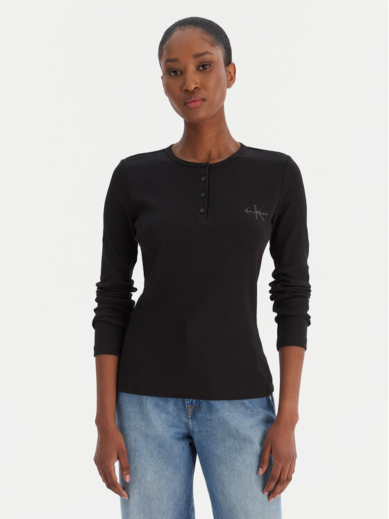 Calvin Klein Jeans Calvin Klein Jeans Blúzka LV047E201G Čierna Regular Fit