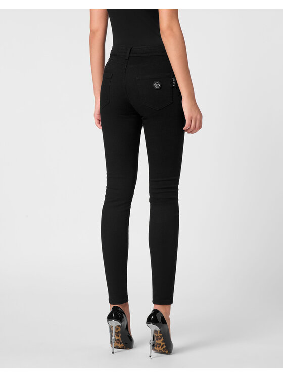 PHILIPP PLEIN PHILIPP PLEIN Jegginsy 9713 Czarny Jegging Fit