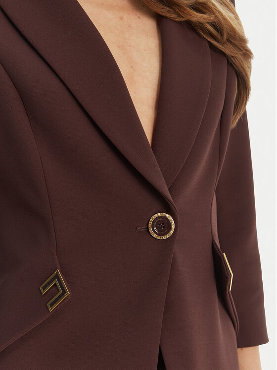 Elisabetta Franchi Elisabetta Franchi Сако GI-215-61E2-V590 Кафяв Regular Fit