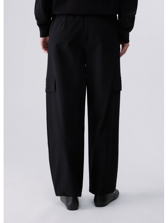 Liu Jo Liu Jo Spodnie materiałowe TF6067T695A22222 Czarny Loose Fit