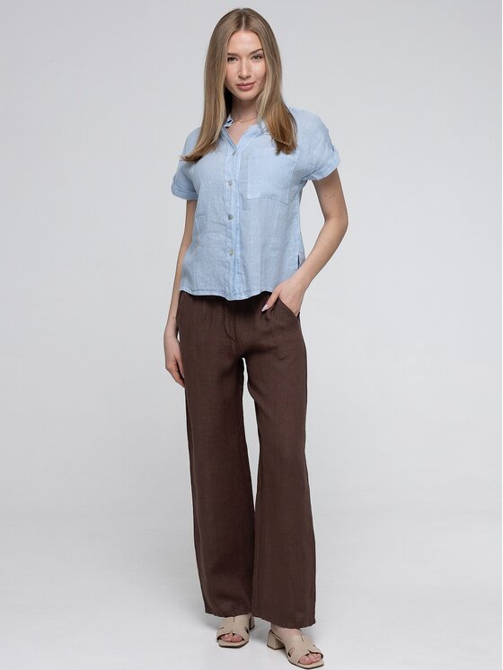 Perso Perso Blúzka CHCE255027F Svetlo modrá Regular Fit