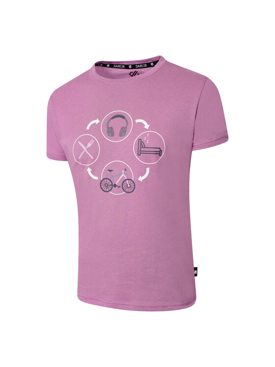 Dare2B Dare2B T-Shirt Go Beyond Fioletowy Comfortable Fit