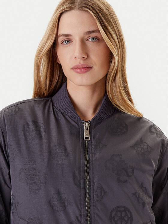 Guess Guess Μπόμπερ μπουφάν W5YL08 WHDK2 Γκρι Regular Fit