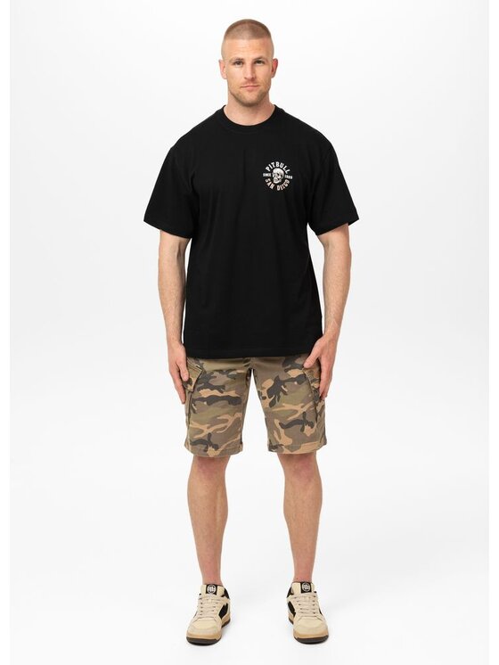 PITBULL PITBULL T-Shirt Koszulka męska Loose Fit SKULL LOGO XL Czarny Regular Fit