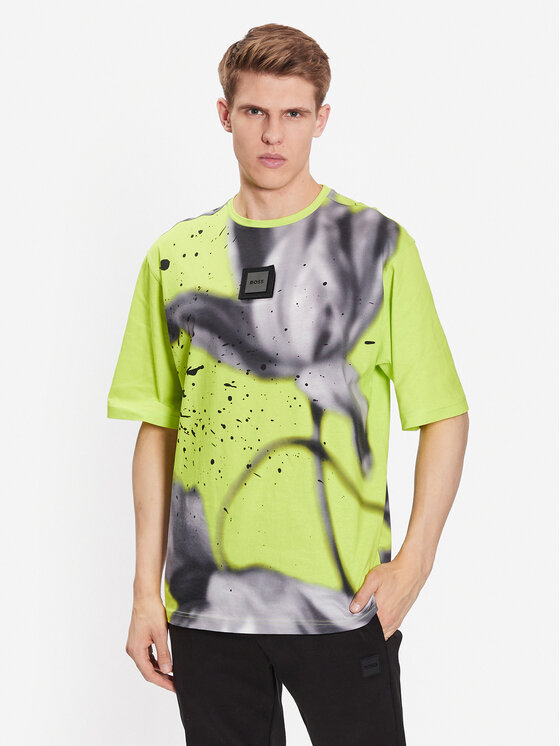 Boss Тишърт 50488816 Зелен Relaxed Fit