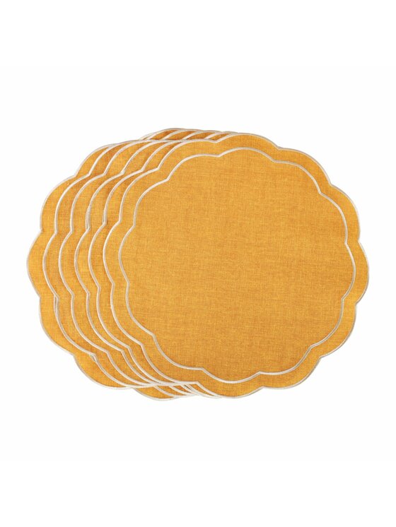 Roseberry Home Roseberry Home Podkładka na stół haftowana Yellow Petali Żółty