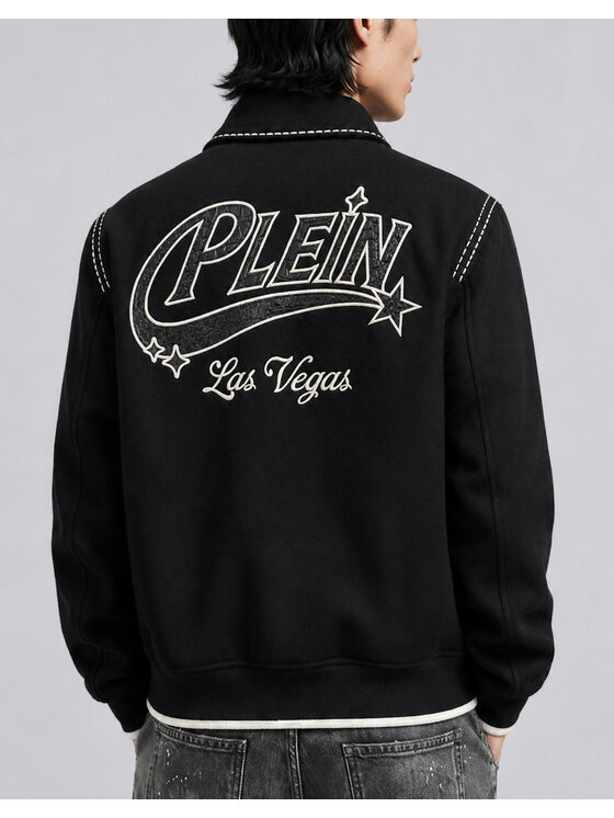 PHILIPP PLEIN PHILIPP PLEIN Vatovaná bunda 31282 Černá Regular Fit