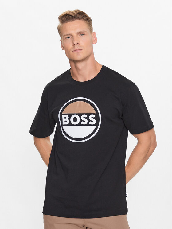 Boss T-krekls 50496223 Melns Regular Fit