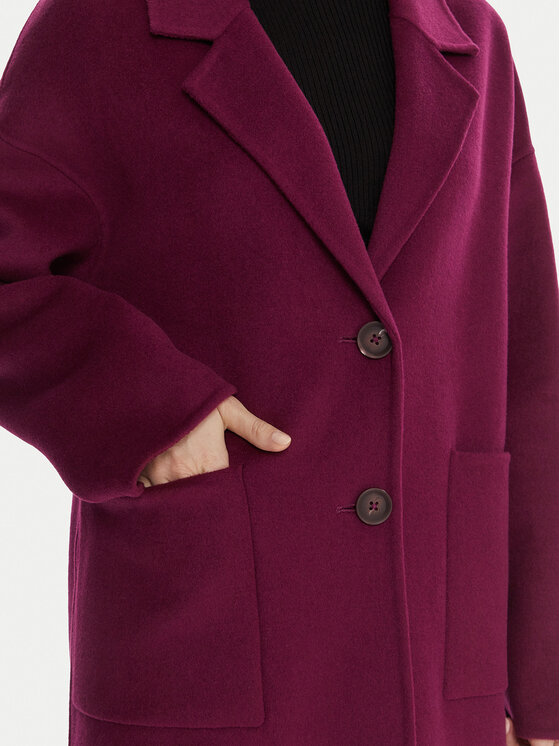 United Colors Of Benetton United Colors Of Benetton Μάλλινο παλτό 28F7DN082 Μωβ Regular Fit