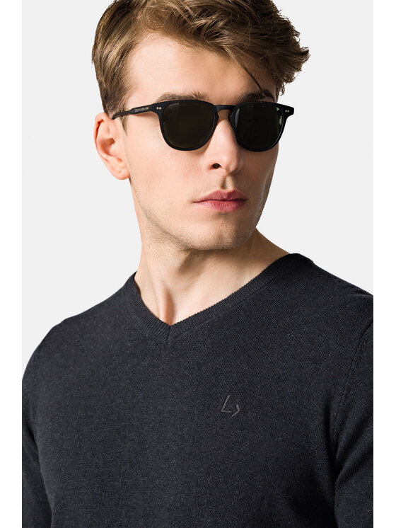 Lancerto Lancerto Sweter Harrison SW073123000003 Szary Regular Fit