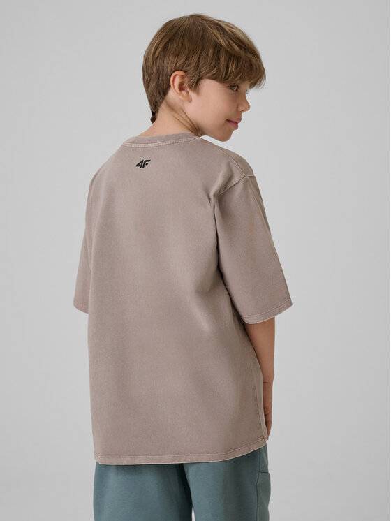 4F 4F T-Shirt T-SHIRT GALLERY Szary Loose Fit