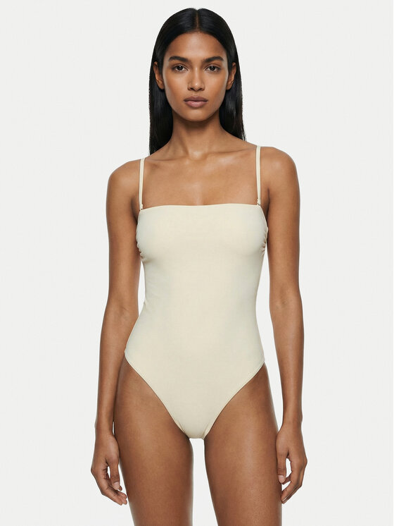Calvin Klein Swimwear Calvin Klein Swimwear Jednodílné plavky LV00Q62709 Écru