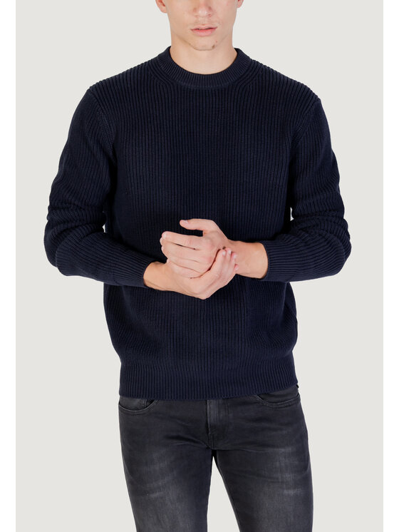 REPLAY REPLAY Sweter UK4722.000.G23788 Niebieski Casual Fit