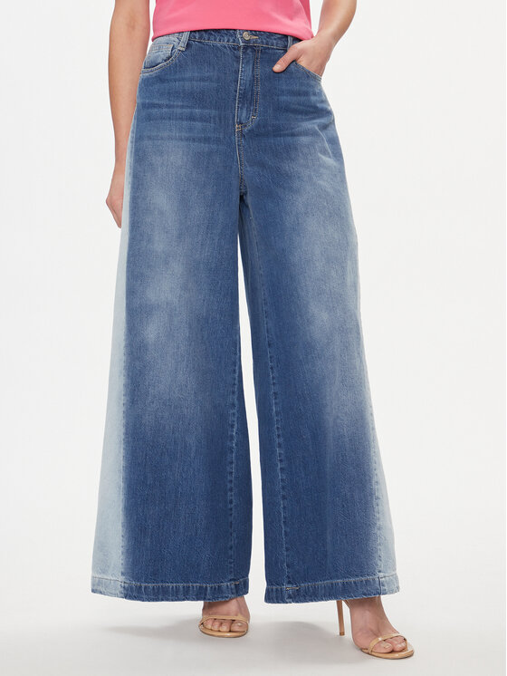 Please Please Jeans hlače P2V3EH0NOX Modra Wide Fit