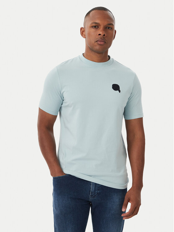 KARL LAGERFELD Tricou 755049 562235 Albastru deschis Regular Fit