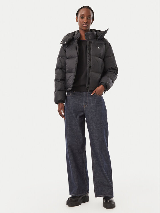 Calvin Klein Jeans Calvin Klein Jeans Μπουφάν πουπουλένιο Essential LV047H500G Μαύρο Relaxed Fit