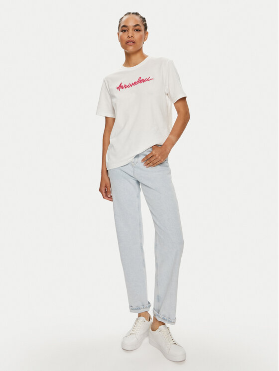 Vila Vila T-shirt Sybil 14097444 Bijela Regular Fit