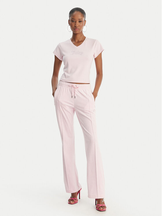 Juicy Couture Juicy Couture Tričko Capped JCWCT126318 Ružová Slim Fit