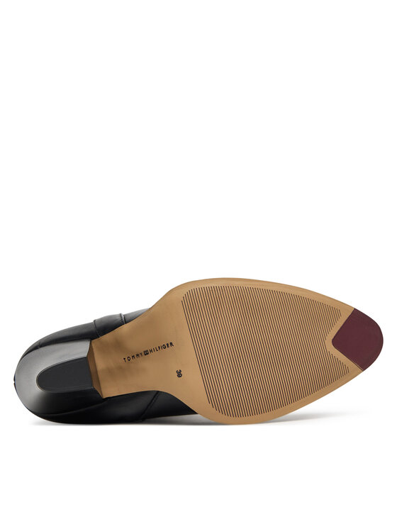 Tommy Hilfiger Tommy Hilfiger Stivali T-Strap Pointy FW0FW08982 Nero