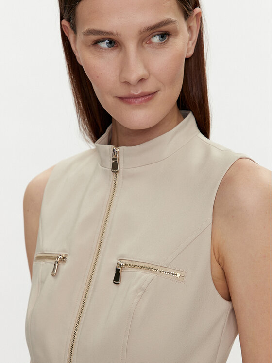 Morgan Morgan Kleid für den Alltag 241-ROMEA Beige Slim Fit