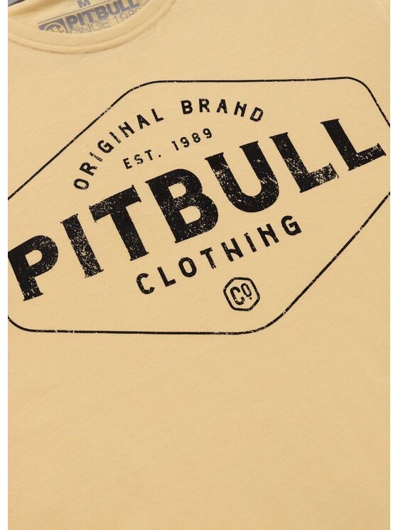 PITBULL PITBULL T-Shirt PITBULL CO. Żółty Regular Fit