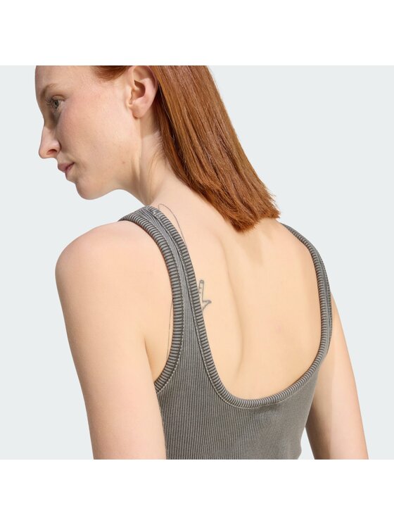adidas adidas Top essentials linear tank Czarny Slim Fit