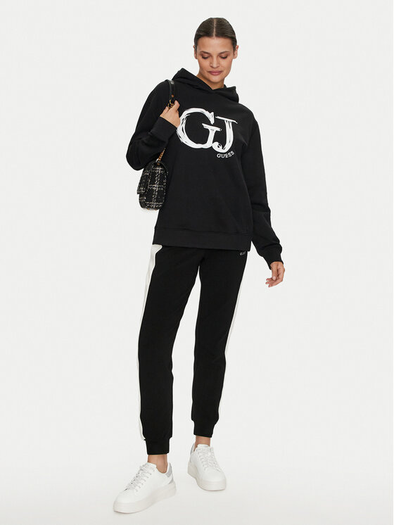 Guess Guess Μπλούζα Sara V4YQ00 K68I4 Μαύρο Relaxed Fit