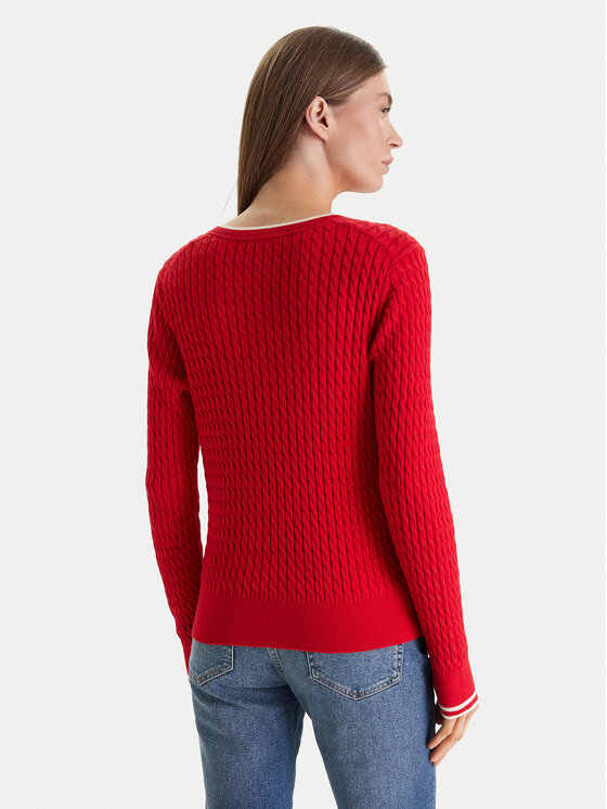 Tommy Hilfiger Tommy Hilfiger Sveter WW0WW44987 Červená Regular Fit