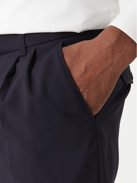 BOSS BOSS Pantaloni din material C-Perin-DPL 50545822 Bleumarin Tapered Fit