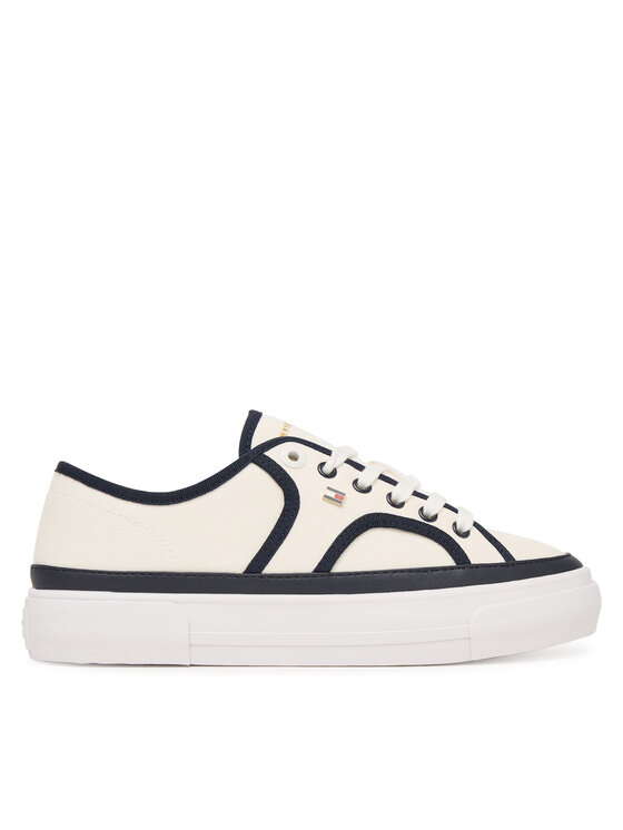 Tommy Hilfiger Teniși Platform Vulc Piping FW0FW09394 Alb