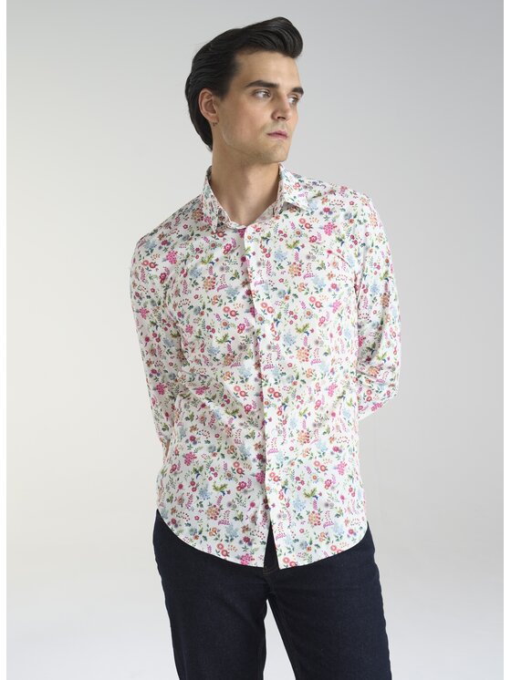 Pako Lorente Pako Lorente Koszula P24SF-1X-007 Biały Slim Fit