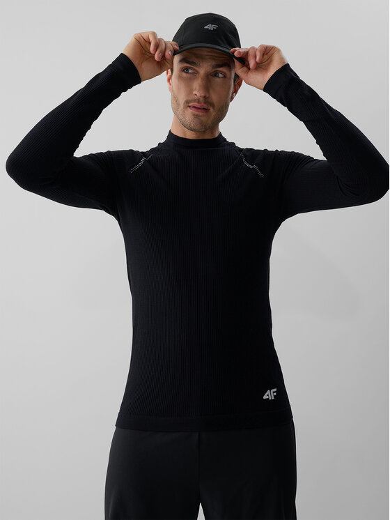 4F 4F Koszulka techniczna RUNNING Czarny Slim Fit