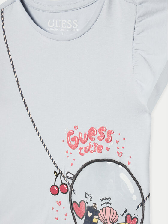 Guess Guess Футболка K5GI05 K6YW4 Блакитний Regular Fit