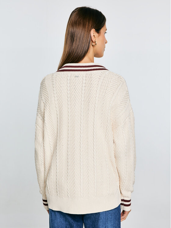 BIG STAR BIG STAR Sweter CYNTYLIA Kremowy Comfort Fit