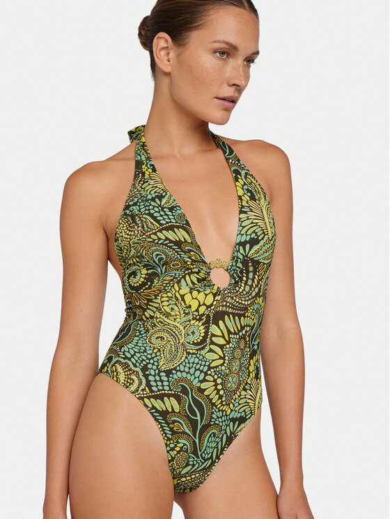Guess Guess Strój kąpielowy E6GJ39 MC04R Zielony
