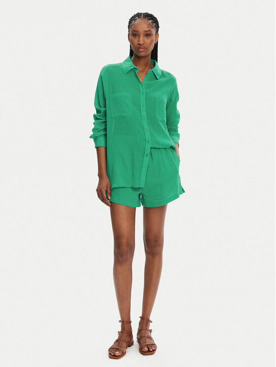 Seafolly Seafolly Pantaloncini di tessuto Crinkle 55429-SH Verde Regular Fit