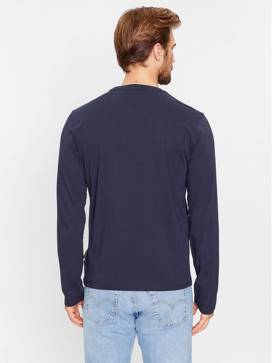 Napapijri Napapijri Longsleeve Salis NP0A4HN7 Dunkelblau Regular Fit