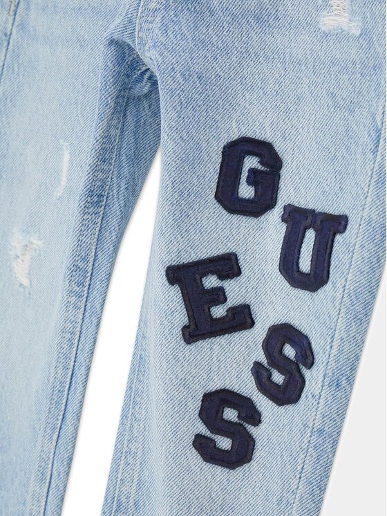 Guess Kids Guess Kids Kalhoty z materiálu 181539 Modrá Regular Fit
